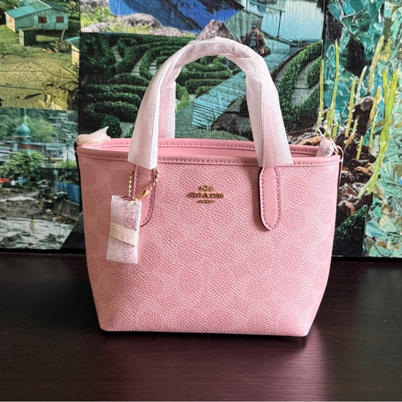 Coach Mini City Tote in Pink Signature - Picture 1 of 9
